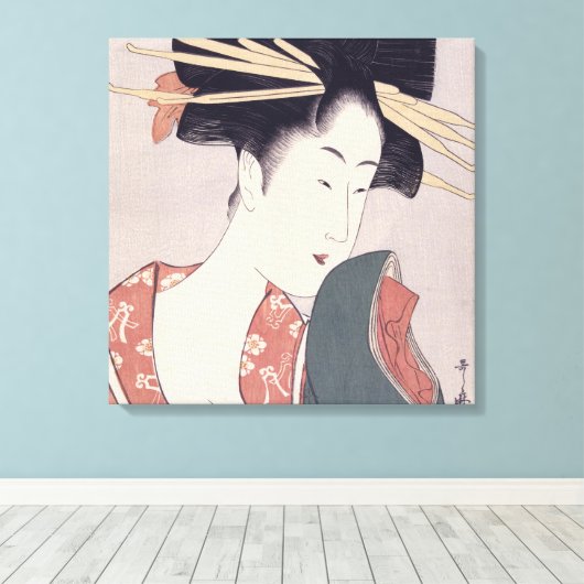 Japans Geisha Canvas Afdruk (Insitu (Houten vloer))