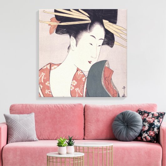 Japans Geisha Canvas Afdruk (Insitu (Woonkamer))