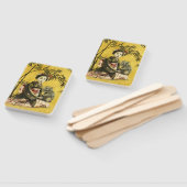 Japans geisha en demon Handband Fan Handwaaier (Niet-gemonteerd)