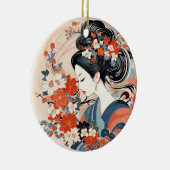 Japans Geisha & Flowers Keramisch Ornament (Rechts)