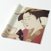 Japans Geisha Girl Cadeaupapier (Uitgerold)