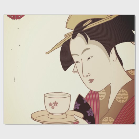 Japans Geisha Girl Cadeaupapier (Vlak)