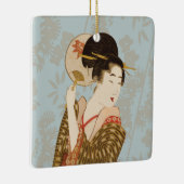  Japans Geisha Girl in Kimono met Fan Keramisch Ornament (Rechts)