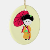 Japans Geisha Girl Keramisch Ornament (Rechts)