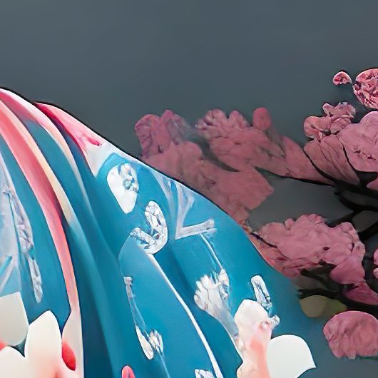 Japans geisha in een Cherry Blossom Garden Poster