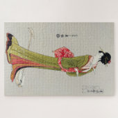  Japans Geisha in Kimono met Shamisen Legpuzzel (Horizontaal)