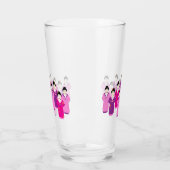 Japans Geisha in Kimonos  Glas (Links)