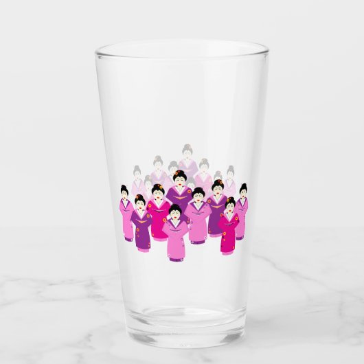 Japans Geisha in Kimonos Glas (Voorkant)