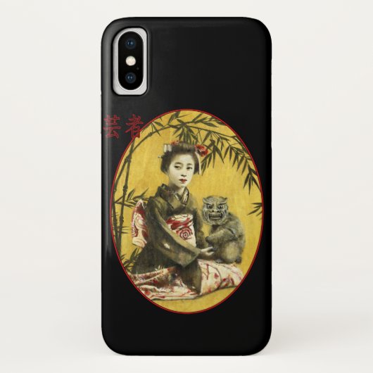  Japans Geisha iPhone X Hoesje (Achterkant)