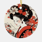 Japans Geisha Keramisch Ornament (Voorkant)
