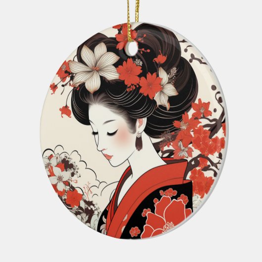 Japans Geisha Keramisch Ornament (Links)