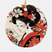 Japans Geisha Keramisch Ornament (Achterkant)