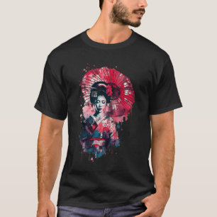 Japans Geisha kunstwerk Geisha Girl Kimono Traditi T-shirt