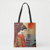 Japans geisha maiko japans Canvas tas (Voorkant)