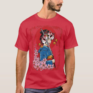 Japans Geisha Mask Sword Japan T-shirt