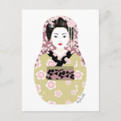 Japans Geisha Matryoshka Briefkaart (Voorkant)