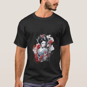Japans Geisha Meisje Japan Graphic Art V-hals T-shirt