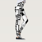 japans geisha meisje zwart wit leggings (Rechts)