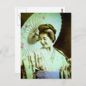  Japans Geisha met favoriete parasol Briefkaart (Voorkant / Achterkant)