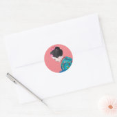 Japans Geisha met kersenbloesem bruiloft Ronde Sticker (Envelop)