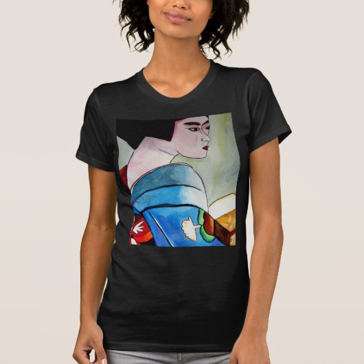 Japans Geisha, origineel kunstschilderij van de wa T-shirt (Voorkant)