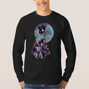 Japans Geisha Parasol  Tattoo Samurai T-shirt