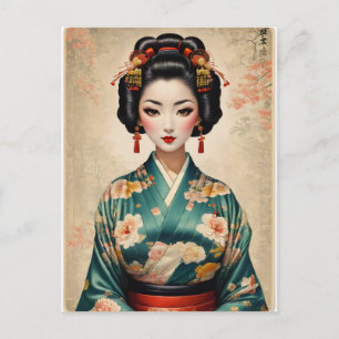 Japans Geisha Portrait Briefkaart