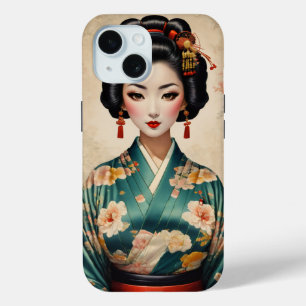  Japans Geisha Portrait iPhone 15 Case