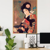 Japans Geisha Retro Art Poster (Thuiskantoor)