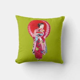 Japans Geisha schattig kimono originele kunst Kussen
