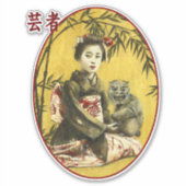 Japans Geisha sticker (Voorkant)