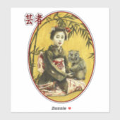 Japans Geisha sticker (Vel)
