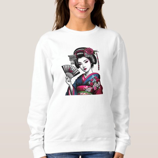 Japans Geisha sweatshirt voor dames (Voorkant)