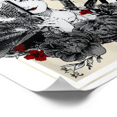 Japans Geisha Tattoo Retro  Samurai Graph Poster (Hoek)