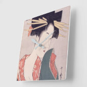 Japans Geisha Vierkante Klok (Hoek)