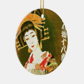 Japans geisha & Wasaga Paper Umbrella Art Keramisch Ornament (Rechts)