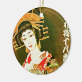 Japans geisha & Wasaga Paper Umbrella Art Keramisch Ornament (Links)