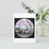  Japans Geisha zit onder Cherry Blossom Briefkaart (Staand voorkant)