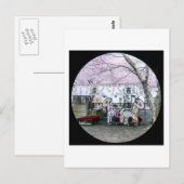  Japans Geisha zit onder Cherry Blossom Briefkaart (Voorkant / Achterkant)