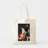  Japans gek gezicht met een rode fan Tote Bag (Voorkant)