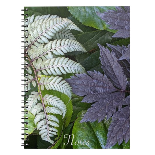 Japans gekleurde fern en olievlek notitieboek (Voorkant)