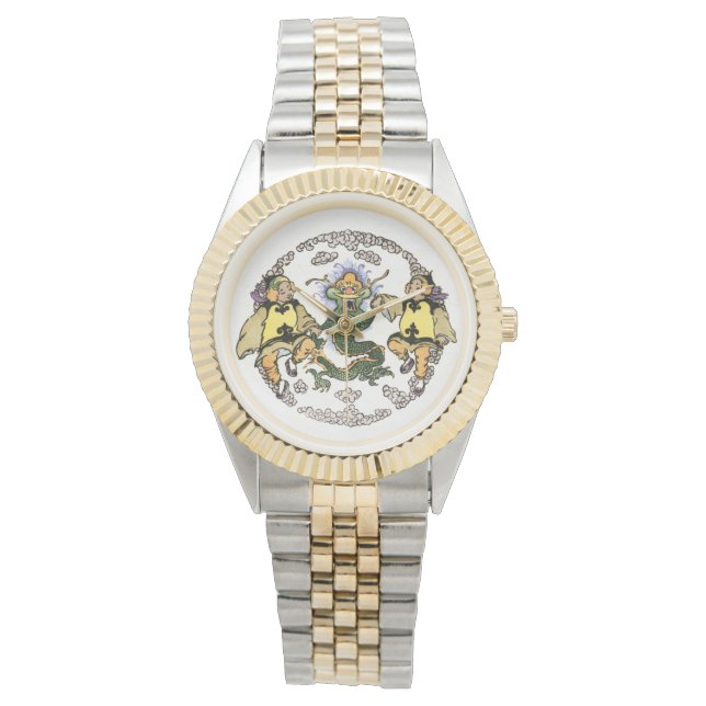 Japans geluk, draak-horloge, spelen met kinderen horloge (Voorkant)