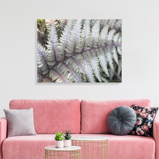 Japans geschilderde Fern Floral Canvas Afdruk (Insitu (Woonkamer))