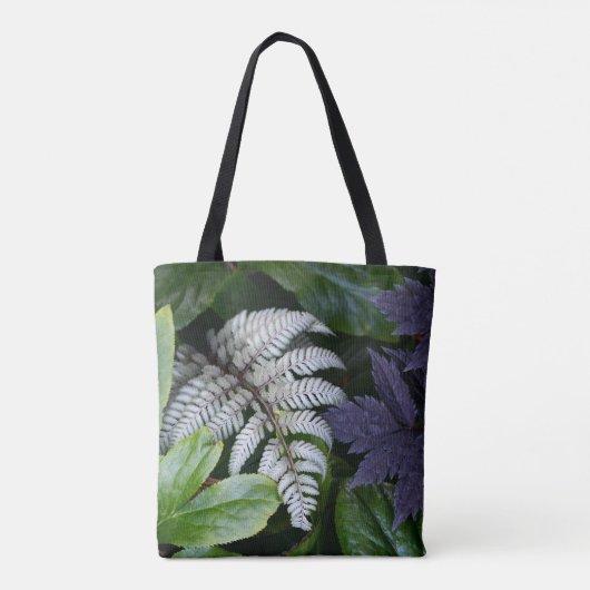Japans geschilderde Fern Floral Tote Bag (Achterkant)