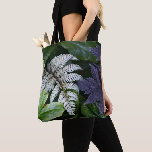 Japans geschilderde Fern Floral Tote Bag (Dichtbij)