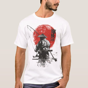 Japans Gevist kunst   Red Sun Print   Aziatische v T-shirt