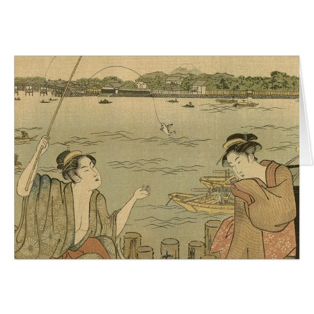 Japans Gevist Woodblock Fishermen (Voorkant Horizontaal)