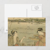 Japans Gevist Woodblock Fishermen Briefkaart (Voorkant / Achterkant)