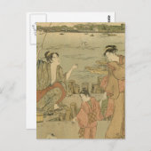 Japans Gevist Woodblock Fishermen Briefkaart (Voorkant / Achterkant)