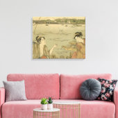 Japans Gevist Woodblock Fishermen Canvas Afdruk (Insitu (Woonkamer))